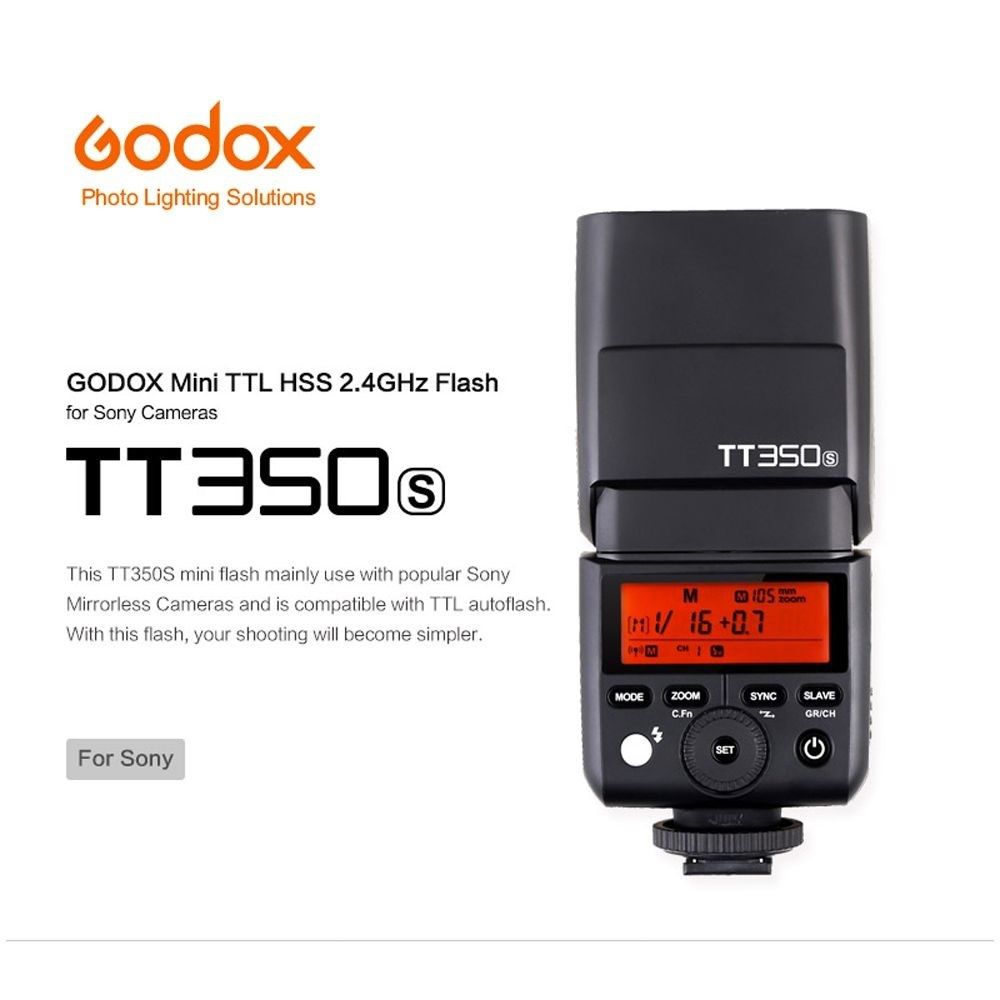 Godox V1-S TTL on-Camera Round Head Camera Flash with 2.4G Wireless System  and Full TTL Function, Compatible with Sony Cameras