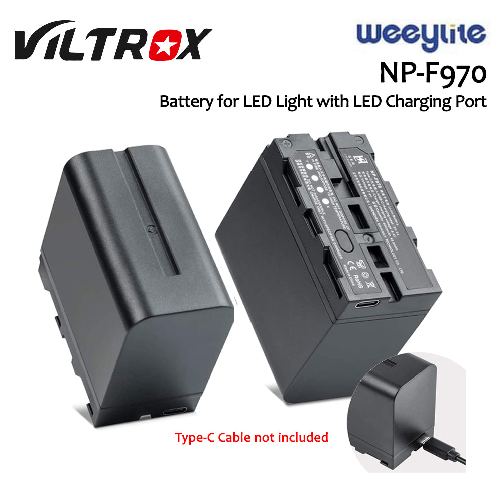 Product Image of Weeylite NP-F970 Chargeable Li-Battery of Ninja 200, Ninja 300, 6600mah, with Type-C 18W quick charge