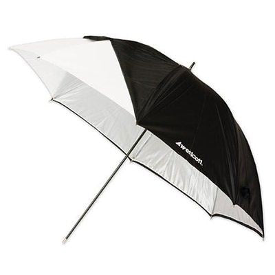 Product Image of Westcott 43-inch Optical Satin Collapsible Umbrella with Removable Black Cover - White 2011