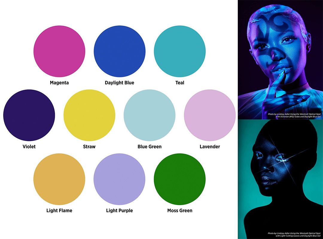 Westcott Creative Color Gel Pack for Optical Spot by Lindsay Adler (10-Pack) 4761